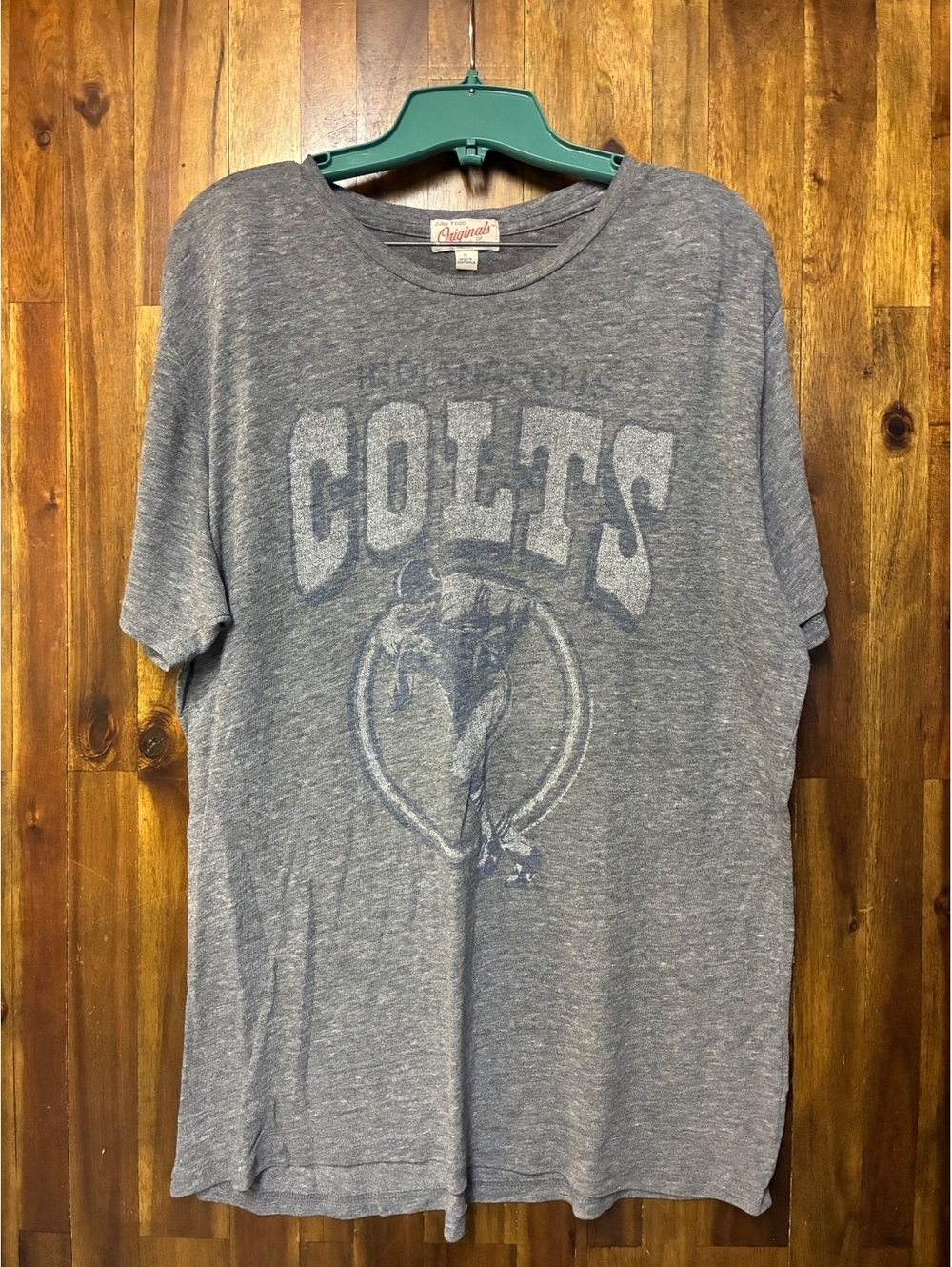 Junk Food Colts Graphic Tee XL Faded Retro NFL Football Y2K 2000s Style